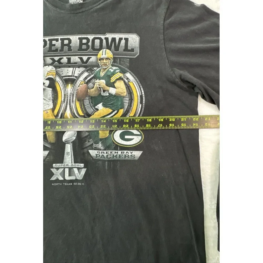 Reebok Exclusive Collection shirt  Super‎ Bowl XLV Steelers Packers Long Sleeve